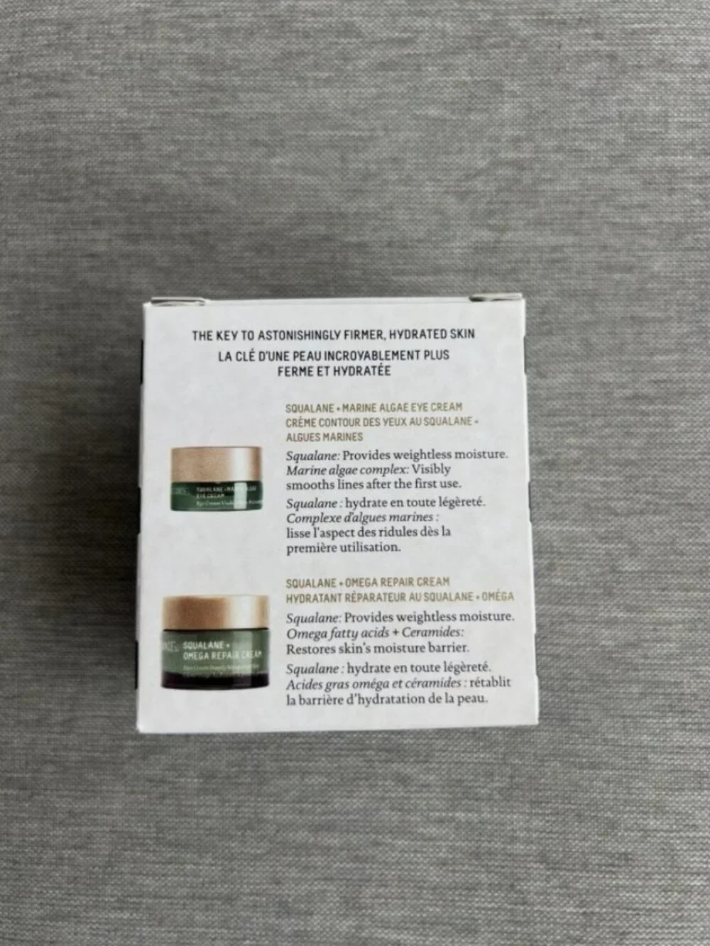 Biossance Squalane + Marine Algae Eye Cream & Omega Repair Cream Set Travel Size